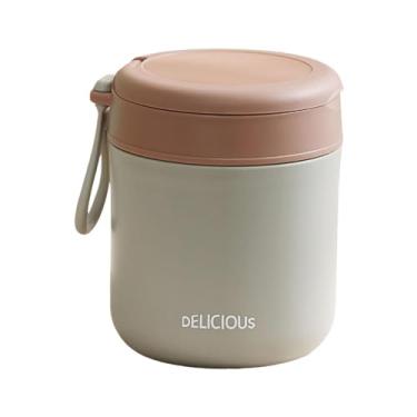 Imagem de ＫＬＫＣＭＳ Pote de Sopa com Tampa e Colher, Recipiente para Almoço Térmico, Verde