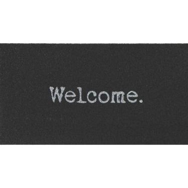 Imagem de Capacho Para Entrada Vinil Máquina De Escrever 40cmx75cm Kapazi Preto