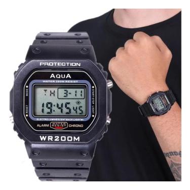 Imagem de Relogio Masculino Digital Tatico Pulso Prova Dagua Aqua - aqua wr200