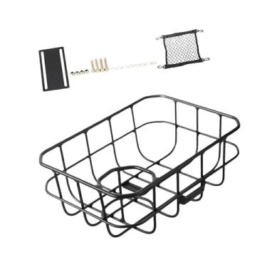 Imagem de menolana Cesta de bicicleta frontal, suporte de carga para bicicleta, cestos para transporte de vegetais, acessórios de ciclismo portáteis, cesta para guidão, Parafusos Pretos
