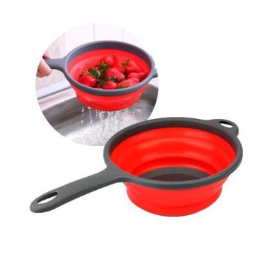 Imagem de Escorredor Retrátil Redondo Silicone Lava Arroz Feijão - FX