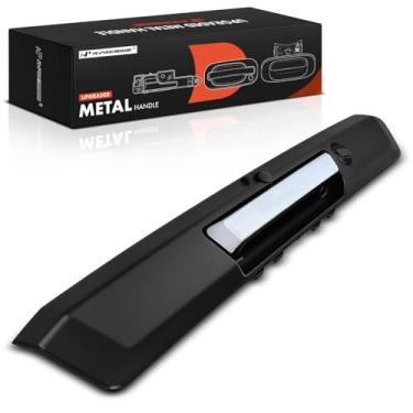 Imagem de A-Premium Maçaneta de metal atualizada para porta traseira com fechadura e orifício para câmera compatível com Ford F-250 F-350 Super Duty 2017-2024, F-450 F-550 Super Duty 2017-2023, alavanca cromada
