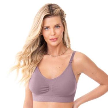 Imagem de Sutiã Amamentação com Bojo Removível sem Costura Dusty Zee Rucci, 48