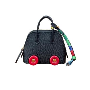 Imagem de Mmsu Bolsa de carro charmosa, acessório de chaveiro fashion para bolsas, bolsa tiracolo de ombro para mulheres, design preto, mini, Preto, mini