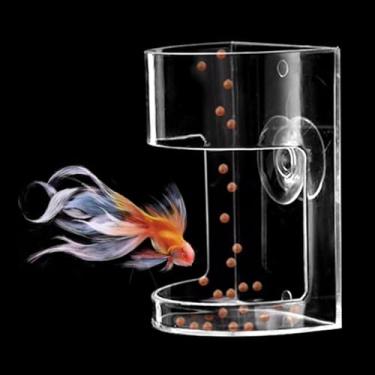 Imagem de Dbeans Flourithing Alimentador de peixes, oval, plano, alimentador automático, filtro reduzido, tanque de entupimento, adequado para todos os tipos de acessórios de tanques de alimentos