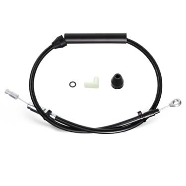 Imagem de TIGERSGATE Linha de embreagem superior do guidão de 30,5 cm, cabo de embreagem trançado de aço de comprimento estendido de 125 cm para Harley Touring 2021-Up e softtail 2018-up, preto