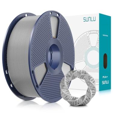 Imagem de SUNLU PLA Plus Filamento 1,75mm 1KG, Carretel Perfeitamente Enrolado, PLA+ 1000g, Precisão Dimensional +/- 0.02 mm, Compatível com a Maioria das Impressoras 3D FDM, 1kg (2.2lbs), Prateado