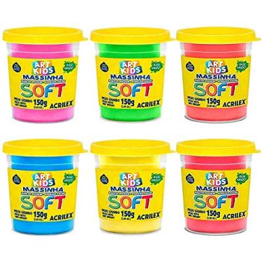Imagem de Massa de Modelar Soft Acrilex Laranja 150 g