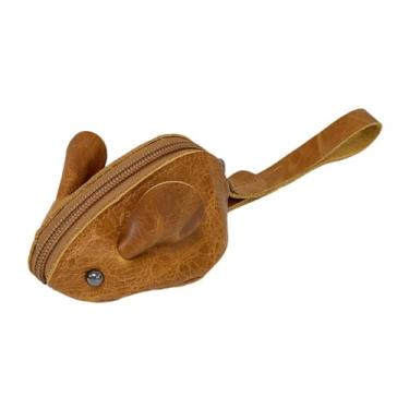 Imagem de Vaveren Bolsa de desenho animado mini bolsa fashion leve pequena de maquiagem de troca porta-chaves bolsas para festa de férias presente de aniversário, Marrom