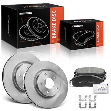 Imagem de A-Premium Kit De Rotores Freio A Disco Ventilados Dianteiros 11,65" (296 Mm) + Pastilhas Cerâmica Compatíveis Com Modelos Nissan Selecionados - Sentra 2017, Juke 2011-2017, Conjunto 6 Peças