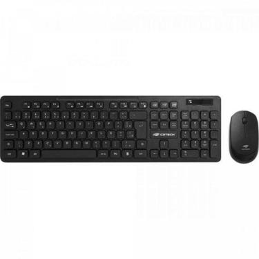 Imagem de Kit Teclado E Mouse C3tech K-w20bk Sem Fio Preto