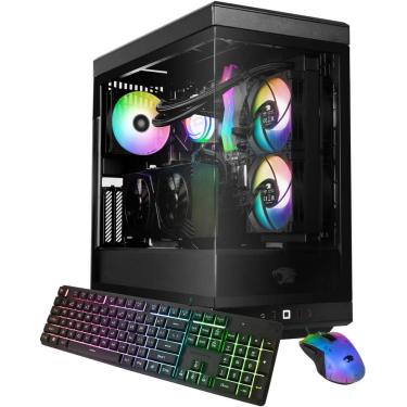 Imagem de PC de mesa para jogos iBUYPOWER Y40 preto - Intel Core i7 14700F - NVIDIA GeForce RTX 4070 12 GB - 32 GB DDR5 RAM - 2 TB NVMe - preto-Y40BI7N4703