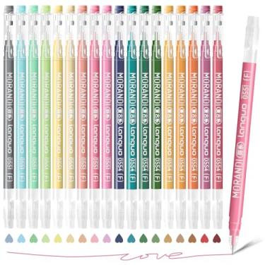 Imagem de Joyask Canetas de gel para colorir, pacote com 18 canetas coloridas para papel preto e papel branco, canetas de ponta fina de 0,6 mm para colorir, escrever, desenhar, diário, anotações, escritório