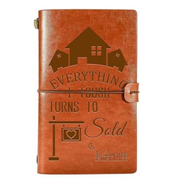 Imagem de Wazzio Presentes de corretor de imóveis para mulheres, presentes de agente imobiliário para fechamento, caderno de 136 páginas, presente de agradecimento para agentes imobiliários colegas de trabalho