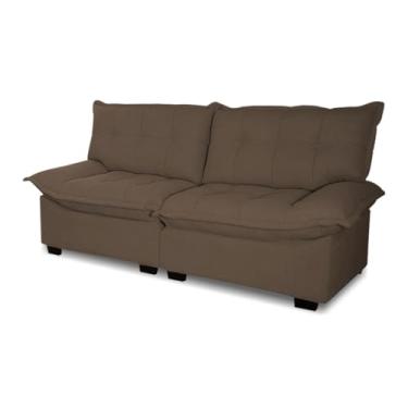 Imagem de Sofá 2 Lugares Coliseu Linho Bouclê Cafe - King House