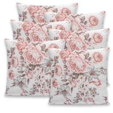 Imagem de Kit 6 Capas de Almofadas Piquet 40x40 C/Zíper Favinho Decoração (ROSEIRA)