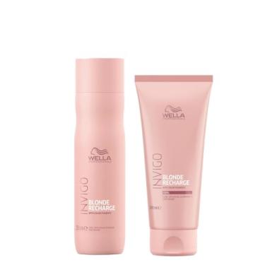 Imagem de KIT WELLA INVIGO BLONDE RECHARGE SH250+CD200