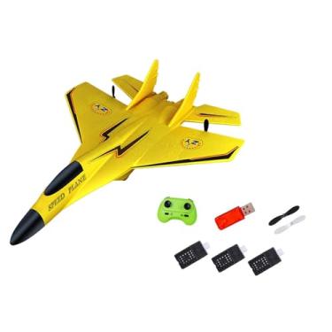 Imagem de simhoa Planador de avião RC, brinquedo voador, lembrancinha de festa, 150 m de altura, fácil de controlar, para presentes de aniversário de crianças, Amarelo