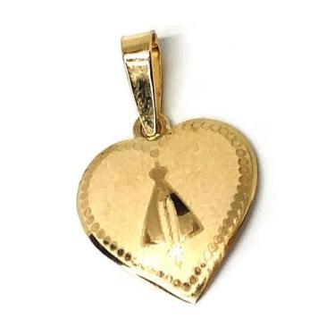 Imagem de Pingente Ouro 18k Nossa Senhora Aparecida Laser - Elegancy Joias