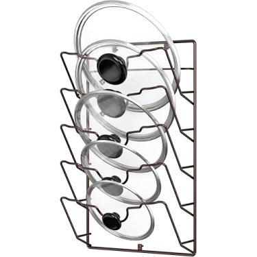 Imagem de Simple Houseware Suporte para tampa de vaso montado na porta de parede, 24 cm L x 11 P x 44 A, acabamento bronze