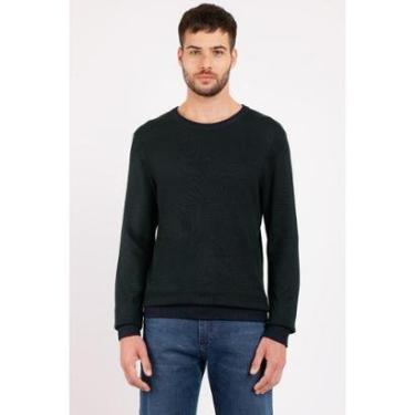 Imagem de Tricot Manga Longa Viscose Dots Marinho Com Verde-Masculino