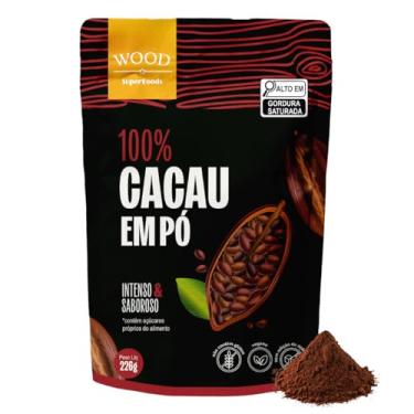 Imagem de Cacau Em Pó Alcalino Natural 100% Cacau 226g - Wood Superfoods