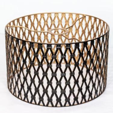 Imagem de Osasy Abajur De Tambor Metal Osasy, Exclusivo Ferro Marroquino 29 Cm X 18 Cm, Vazado Para Substituição Em Mesa E Parede (Broil Cage2)