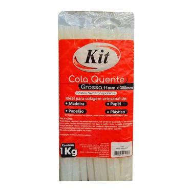 Imagem de Refil De Cola Quente Em Bastão Grosso 1kg - Kit