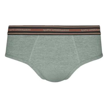 Imagem de Cueca Slip Plus Size Lupo 554 Algodão Masculino, Cinza, XG 54 a 56