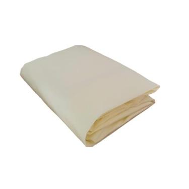 Imagem de Lençol de Elástico Mini Berço 45cm x 90cm x 12cm Percal 200 Fios 100% Algodão Marfim Arrumadinho Enxovais