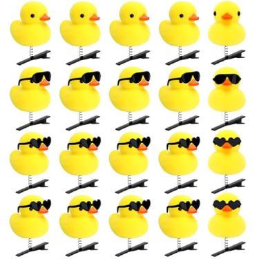 Imagem de SUBANG 20 peças de mini grampos de cabelo de pato amarelo grampo de cabelo de pato fofo de desenho animado de patos para clipe de cabelo feminino clipe de cabelo de música festival de música