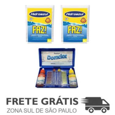 Imagem de Kit 1 Estojo de pH 2 Cloro Faz Saco HidroAzul