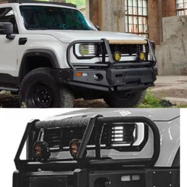 Imagem de Lábio do para-choque dianteiro do carro compatível com BJ40 2024 kits de estilo divisor difusor spoiler protetor de para-choque capa avental kit corpo queixo (liga de alumínio)