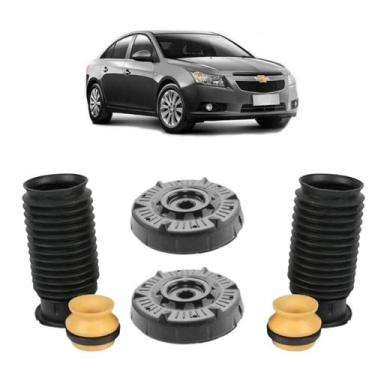 Imagem de Kit Coxim Batente Amortecedor Dianteiro Gm Cruze 2012 a 2016 - Solupe 