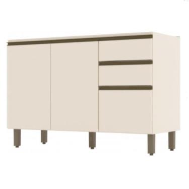 Imagem de Balcão para Pia 2 Gavetas 3 Portas 120 cm Connect Henn, Off White