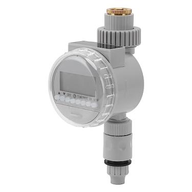 Imagem de Timer de água que controla o timer de irrigação automática de gotejamento para G1/2 G3/4 Torneiras rosqueadas em vasos de jardim (Cinza)