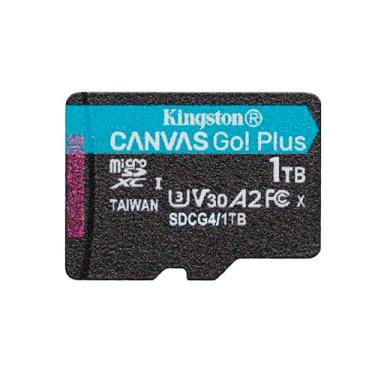 Imagem de Kingston Cartão de memória Canvas Go Plus microSDXC Gen4 200MB/s A2 U3 V30 1TB pacote único sem ADP-SDCG4/1TBSP
