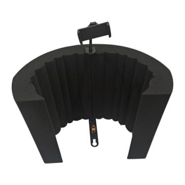 Imagem de JWQFBC Escudo de Isolamento de Microfone, Isolamento Acústico, Espuma de Amortecimento de Som de Microfone Fácil de Instalar, Placa de Espuma de Microfone Pa, com Clipe de Telefone