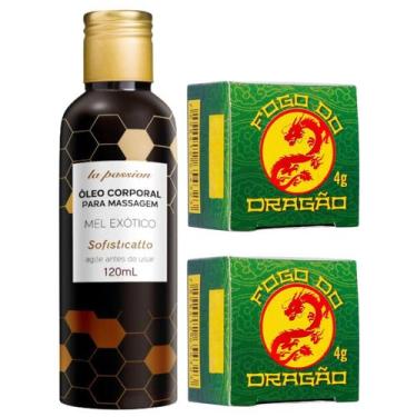 Imagem de Kit 1 Óleo Beijável Mel Exótico + 2 Pomada do Dragão Oriental Vibrante