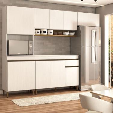 Imagem de Cozinha Compacta Russel 9 Portas 1 Gaveta Supremo/Freijó - Panorama Móveis