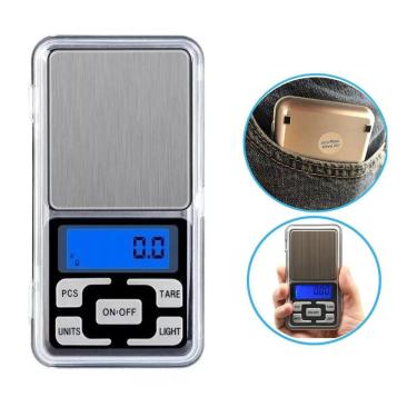 Imagem de Mini Balança Digital Alta Precisão Bandeja 500G Cor Prateado