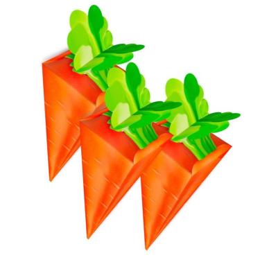 Imagem de Kit 08 Cenoura Caixinha Páscoa Decoração Festa Lembrancinha