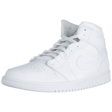 Imagem de Nike Tênis masculino Air Jordan 1 Mid, Branco/Branco., 40
