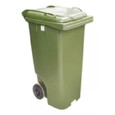 Imagem de Conteiner Lixeira Plastico 120 Litros Com Rodas De 200mm - JSN, Verde