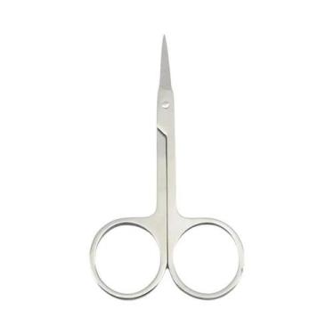 Imagem de Tesoura De Corte De Sobrancelha De Aço Inoxidável Para Barba, Nariz, C