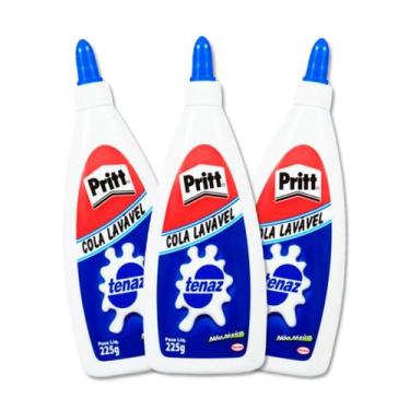 Imagem de Cola branca tenaz Pritt embalagem de 225g kit com 3 unidades