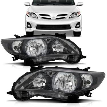 Imagem de Par Farol Toyota Corolla Xrs 2012 2013 2014 Máscara Negra - TYC
