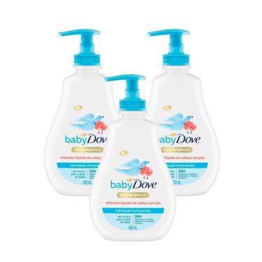 Imagem de Sabonete Líquido Dove Baby Hidratação Enriquecida 400ml | Kit de 3 unidades