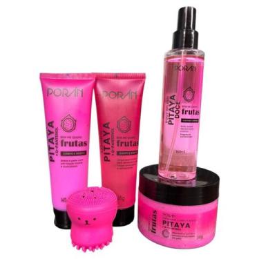 Imagem de Linha Poran Completa Frutas Porán Sabonete Hidratante Esfoliante Body 