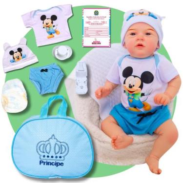 Imagem de Bebê Reborn Boneco Menino Mary Realista Stitch Original Corpinho Em Si